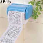 3 Rolls Creative Sudoku Toilet Paper Roll Paper Facial Tissue