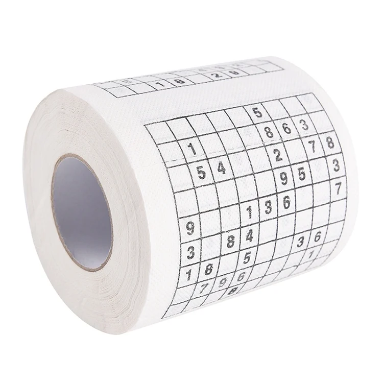 TBD03832947_2.webp 3 Rolls Creative Sudoku Toilet Paper Roll Paper Facial Tissue - Image 3