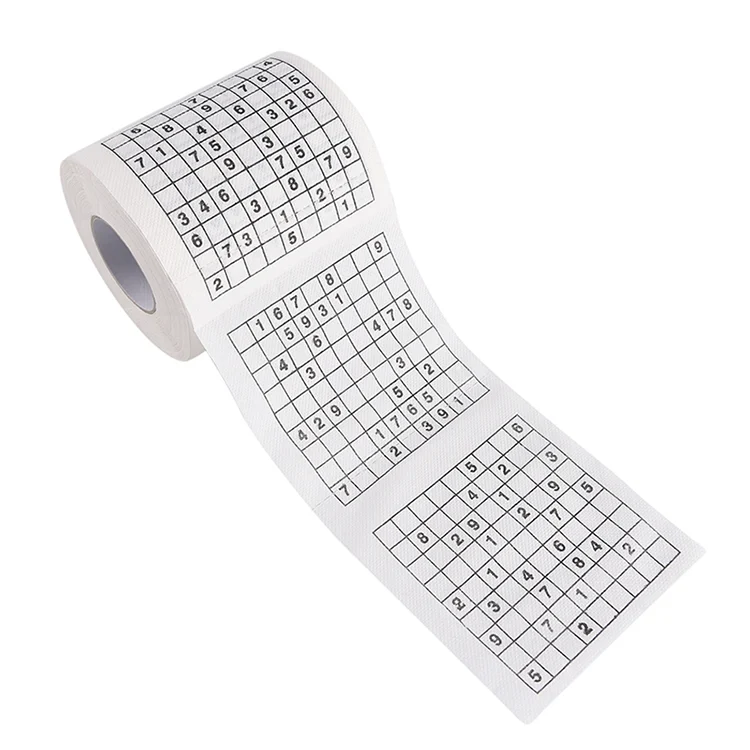 TBD03832947_3.webp 3 Rolls Creative Sudoku Toilet Paper Roll Paper Facial Tissue - Image 4