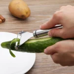 Stainless Steel Peeler Fruit Knife Planer Multi-function Kitchen Scraper Potato Peeling Knife - Image 4