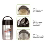 Jiadabao Stainless Steel Vacuum Insulation Simmering Pot Portable Insulation Rice Pot - Image 9