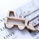 Wooden Forklift Hollowed Out Piggy Bank Children Gift - Image 2