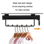 Wardrobe Hardware Push-Pull Hanging Rod Clothes Rail - Image 4