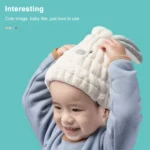 Microfiber Coral Velvet Cartoon Quick Dry Hair Cap - Image 8