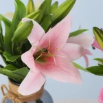 3 Branches Simulation Mini Lily Plastic Fake Flower Home Decoration Photography Wedding Supplies - Image 4