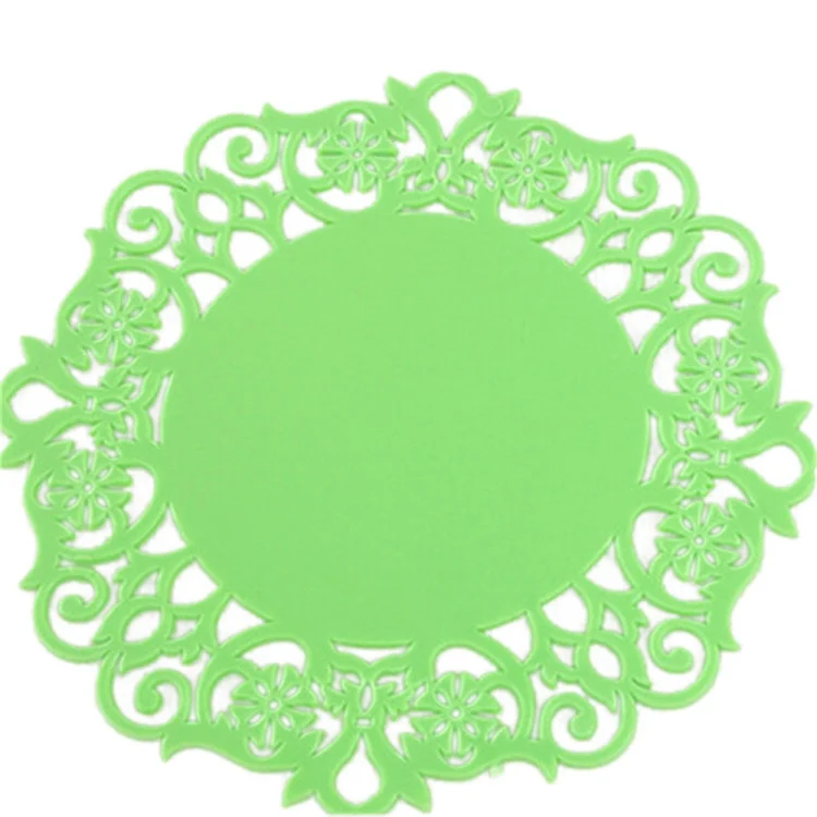TBD0388426901A_1.webp 10 PCS Lace Flower Hot Coaster Silicone Cup Pad Slip Insulation Pad Cup Mat Pad Hot Drink Holder - Image 2