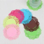 10 PCS Lace Flower Hot Coaster Silicone Cup Pad Slip Insulation Pad Cup Mat Pad Hot Drink Holder - Image 3