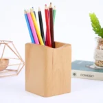 Multifunctional Wooden Chinese Style Student Pen Holder