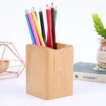 Multifunctional Wooden Chinese Style Student Pen Holder - Image 2