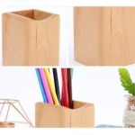 Multifunctional Wooden Chinese Style Student Pen Holder - Image 4