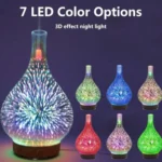 STB-XB10 3D Fireworks 7 Colors LED Night Light Air Humidifier Aroma Essential Oil Diffuser Mist Maker - Image 6