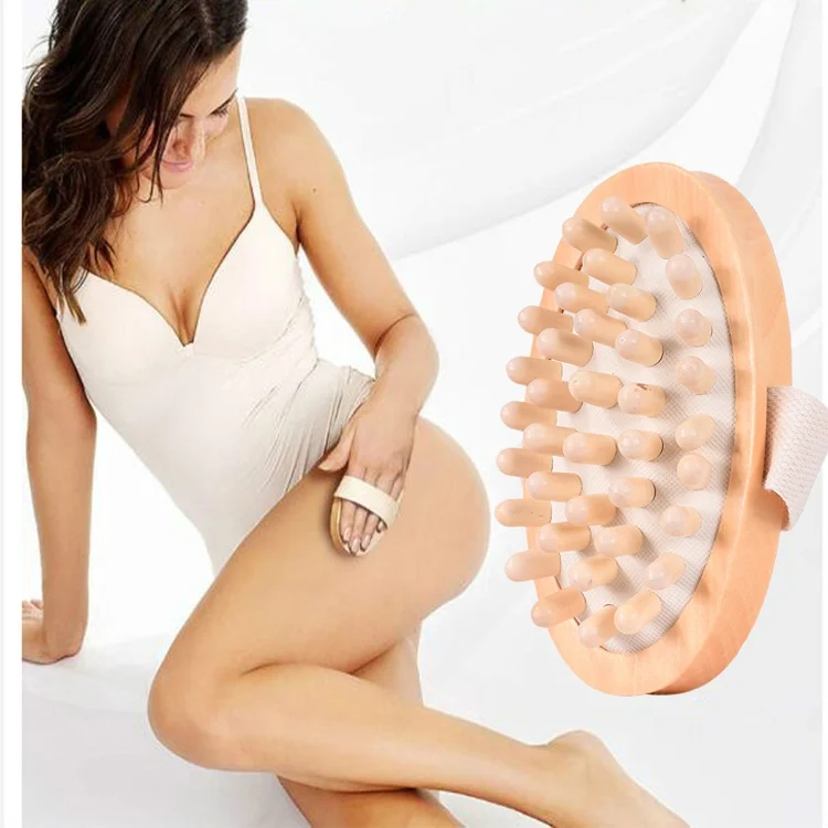 TBD03896098.webp Soothing Body Massage Brush Wood Balloon Cushion Massager - Image 1