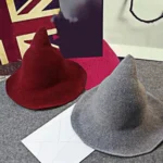 Halloween Personality Wizard Steeple Great Brim Wool Cap - Image 5
