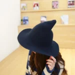 Halloween Personality Wizard Steeple Great Brim Wool Cap - Image 6