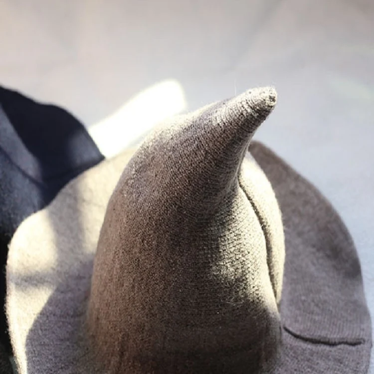 TBD0389962301A_5.webp Halloween Personality Wizard Steeple Great Brim Wool Cap - Image 7