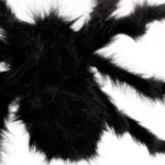 Creative Halloween Party Black Plush Spider Decoration - Image 3