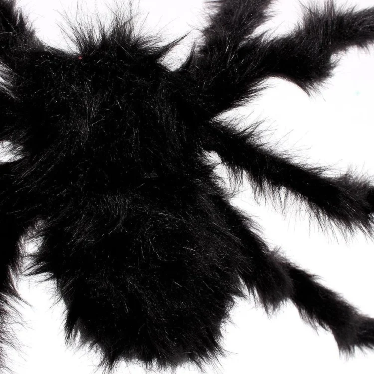 TBD0390669605_2.webp Creative Halloween Party Black Plush Spider Decoration - Image 3