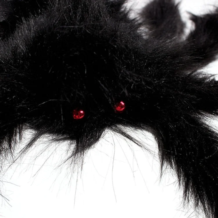 TBD0390669605_3.webp Creative Halloween Party Black Plush Spider Decoration - Image 4