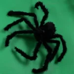 Creative Halloween Party Black Plush Spider Decoration - Image 5