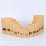 50 PCS Zipper Self Sealing Kraft Paper Bag with Window Stand Up for Gifts/Food/Candy/Tea/Party/Wedding Gifts - Image 7