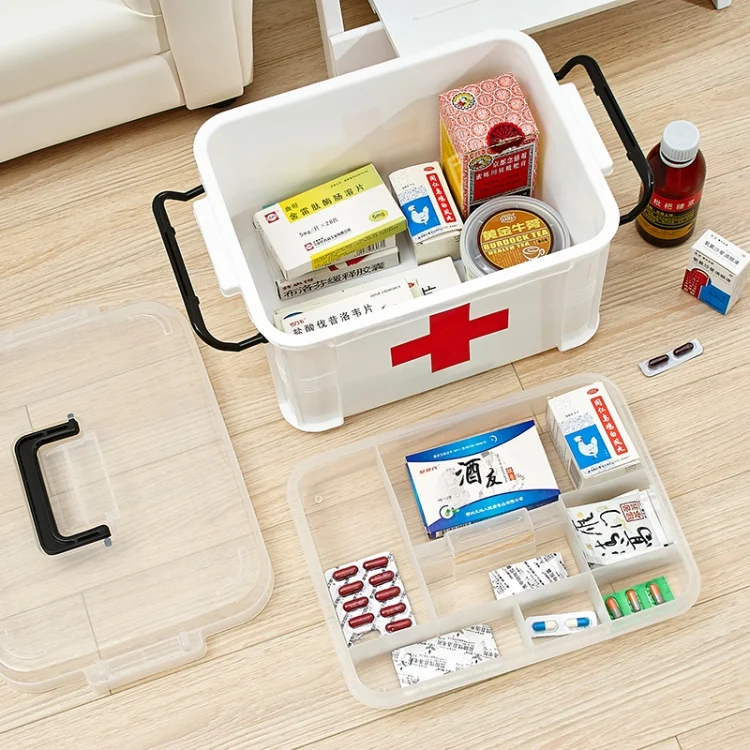 TBD0392193602A_3.webp Family Medical Box Multi-layer Medical Emergency Medicine Storage Box Household Plastic Medicine Box - Image 4