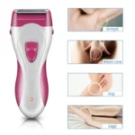 Women Body Hair Remover Trimmer Waterproof Rechargeable for Face Body - Image 4