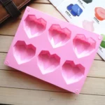 6 in 1 Heart Shape Silicone Mold For Baking Mousse Cake DIY Silicone Molds - Image 2