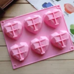 6 in 1 Heart Shape Silicone Mold For Baking Mousse Cake DIY Silicone Molds - Image 3