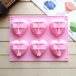 6 in 1 Heart Shape Silicone Mold For Baking Mousse Cake DIY Silicone Molds - Image 4