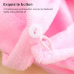 3 PCS Cute Cartoon Rabbit Thick Microfiber Absorbent Dry Hair Cap - Image 3