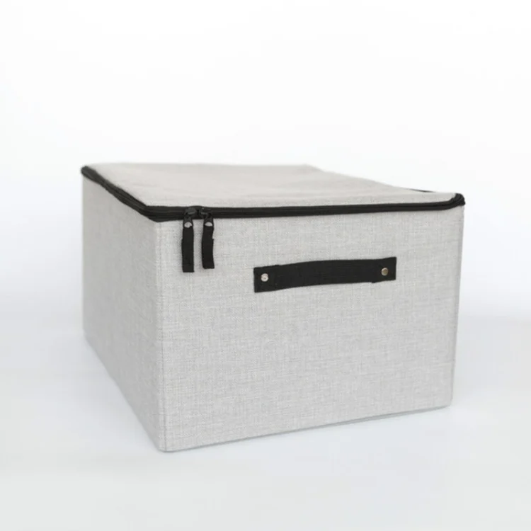 TBD0393950901A_1.webp Nonwoven Storage Box Zipper Foldable Underwear Bra Socks Container Drawer Sundries Clothes Home Storage Bag - Image 2