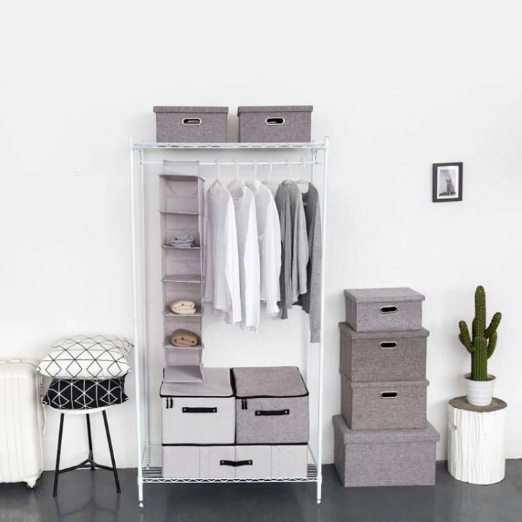 TBD0393950901A_4.webp Nonwoven Storage Box Zipper Foldable Underwear Bra Socks Container Drawer Sundries Clothes Home Storage Bag - Image 5