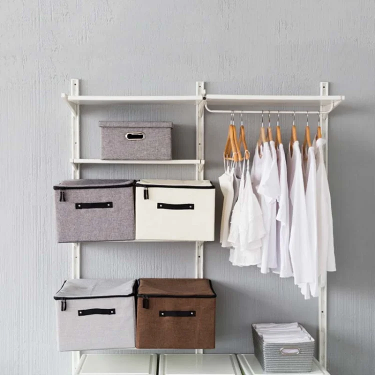 TBD0393950901A_5.webp Nonwoven Storage Box Zipper Foldable Underwear Bra Socks Container Drawer Sundries Clothes Home Storage Bag - Image 6