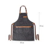 Washed Canvas Apron Chef Cafe Shop BBQ Hairdresser Aprons - Image 11