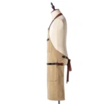Washed Canvas Apron Chef Cafe Shop BBQ Hairdresser Aprons - Image 8