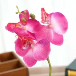 Decorative Landscaping Round Pot Three Flowers Phalaenopsis Bonsai Simulation Potted Plants - Image 3