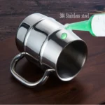 Stainless Steel Beer Cup Mugs Outdoor Camping Western Tea Coffee Cup Insulated Portable Water Cup Drinkware with Handle - Image 4