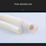 18mm Diameter Plastic Drain Pipe Water Outlet Extension Hose with Clamp for Semi-automatic Washing Machine / Air Conditioner - Image 6