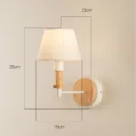 E27 LED Bedside Aisle Creative Personality Wooden Wall Lamp - Image 5