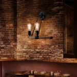 E27 LED Industrial Style Retro Hemp Rope Wrought Iron Wall Lamp - Image 4