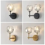 Wall Lamp Villa Hotel Wall Lamp Bedroom Bedside Crystal Wall Lamp - Image 5