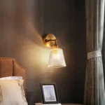 Copper Living Room Bedroom Crystal Wall Lamp - Image 3