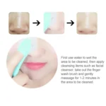 Blackhead Brush Face Cleansing Extractor Remover Tool Silicone Finger Massage Brush Face Exfoliating Cleansing Tool - Image 5
