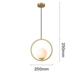 Restaurant Chandelier Single Head Creative Personality Simple Modern Copper Lamp - Image 6