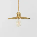 Vintage Nostalgic Brass Pleated Chandelier