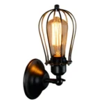 Retro Double Head Grapefruit Wrought Iron Antique Restaurant Corridor Aisle LED Wall Lamp