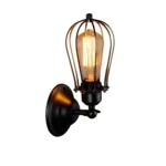 Retro Double Head Grapefruit Wrought Iron Antique Restaurant Corridor Aisle LED Wall Lamp - Image 2