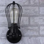 Retro Double Head Grapefruit Wrought Iron Antique Restaurant Corridor Aisle LED Wall Lamp - Image 3