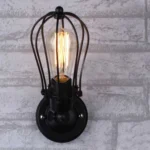 Retro Double Head Grapefruit Wrought Iron Antique Restaurant Corridor Aisle LED Wall Lamp - Image 4