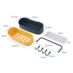 No Drill Wall Mounted Shower Shelf Cell Phone Bathroom Shampoo Holder - Image 2